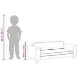 Kids Sofa with Footstool Light Grey 100x50x30 cm Velvet - Extra Image