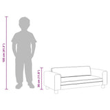 Kids Sofa with Footstool Light Grey 100x50x30 cm Velvet - Extra Image