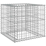 Gabion Basket Silver 70x70x65 cm Galvanised Iron - Front View