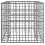 Gabion Basket Silver 70x70x65 cm Galvanised Iron
