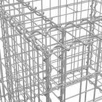 Gabion Basket Silver 70x70x65 cm Galvanised Iron
