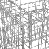 Gabion Basket Silver 70x70x65 cm Galvanised Iron - Rear View