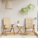 Reclining Garden Chairs with Cushions 2 pcs Solid Wood Teak