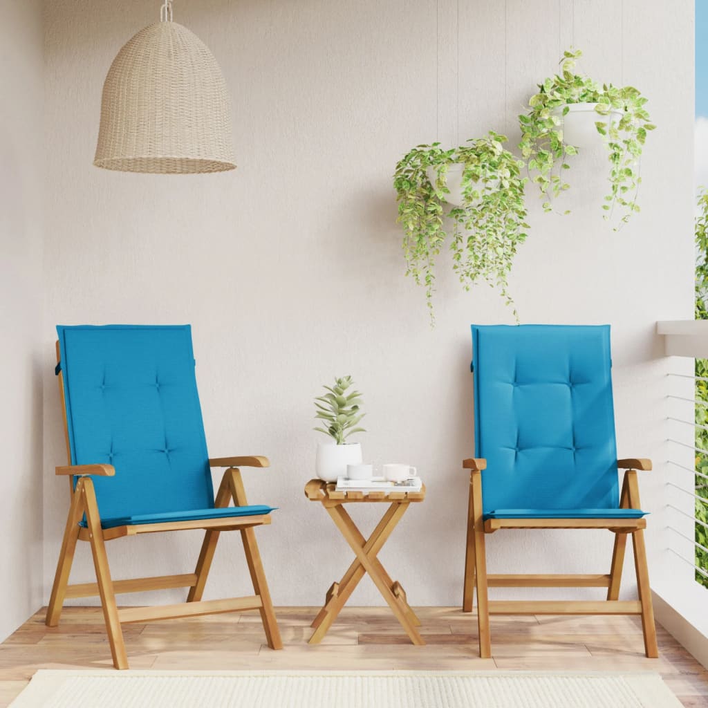 Reclining Garden Chairs with Cushions 2 pcs Solid Wood Teak