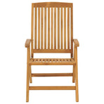 Reclining Folding Chairs with Cushions 4 pcs Solid Wood Teak
