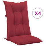 Reclining Garden Chairs with Cushions 4 pcs Solid Wood Teak