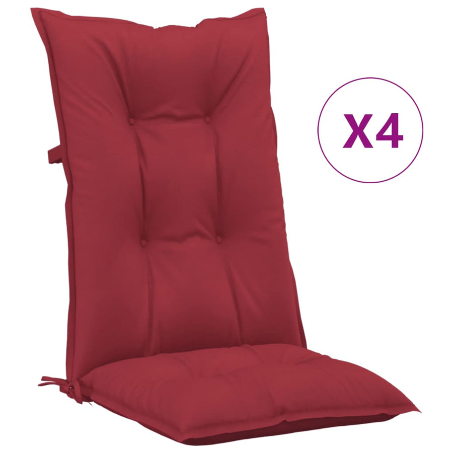 Reclining Folding Chairs with Cushions 4 pcs Solid Wood Teak