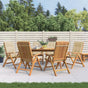 Reclining Folding Chairs with Cushions 6 pcs Solid Wood Teak