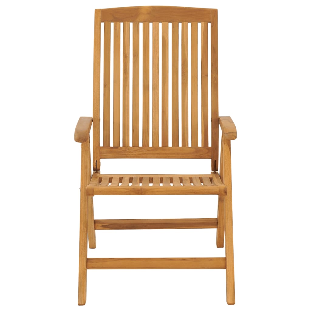 Reclining Folding Chairs with Cushions 6 pcs Solid Wood Teak
