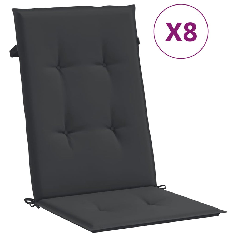 Reclining Folding Chairs with Cushions 8 pcs Solid Wood Teak