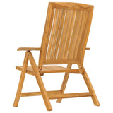 Reclining Garden Chairs with Cushions 8 pcs Solid Wood Teak - Close-Up Angle