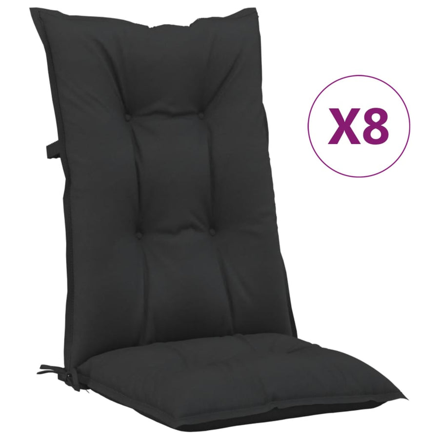 Reclining Folding Chairs with Cushions 8 pcs Solid Wood Teak