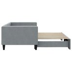 Daybed with Trundle without Mattress Light Grey 90x190 cm