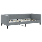 Daybed with Trundle without Mattress Light Grey 90x190 cm