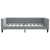 Daybed with Trundle without Mattress Light Grey 90x190 cm - Close-Up Angle