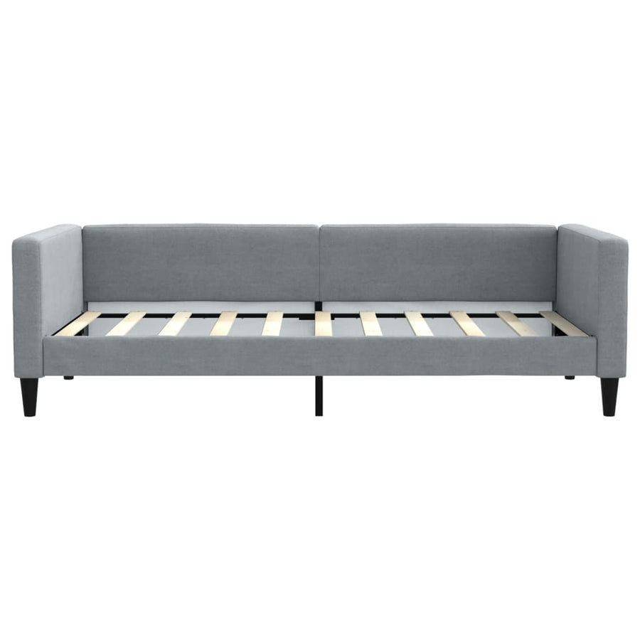 Daybed with Trundle without Mattress Light Grey 90x190 cm