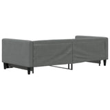 Daybed with Trundle without Mattress Dark Grey 90x190 cm - 45-Degree Angle