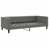Daybed with Trundle without Mattress Dark Grey 90x190 cm - Rear View