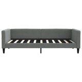 Daybed with Trundle without Mattress Dark Grey 90x190 cm - Close-Up Angle