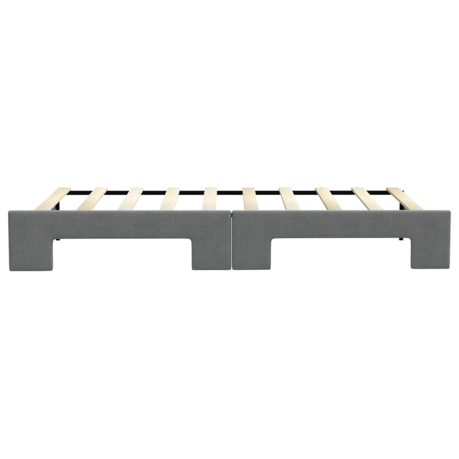 Daybed with Trundle without Mattress Dark Grey 90x190 cm