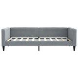 Daybed with Trundle&Drawers without Mattress Light Grey 90x190 cm