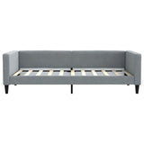 Daybed with Trundle&Drawers without Mattress Light Grey 90x190 cm - Close-Up Angle