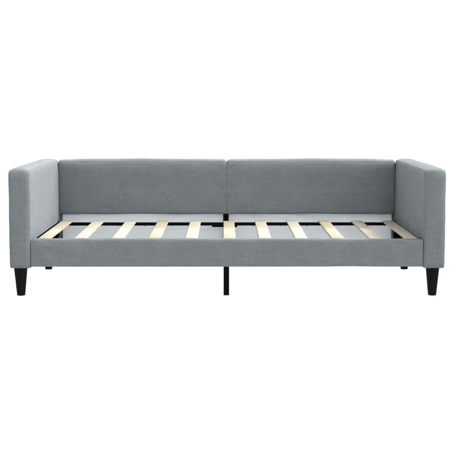 Daybed with Trundle&Drawers without Mattress Light Grey 90x190 cm