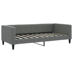 Daybed with Trundle&Drawers without Mattress Dark Grey 90x190cm