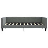 Daybed with Trundle&Drawers without Mattress Dark Grey 90x190 cm - Close-Up Angle