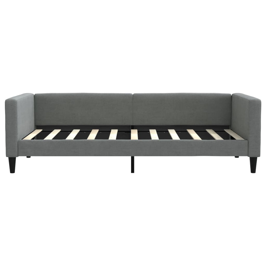 Daybed with Trundle&Drawers without Mattress Dark Grey 90x190cm