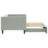 Daybed with Trundle without Mattress Light Grey 90x190 cm - Top-Down View