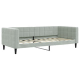 Daybed with Trundle without Mattress Light Grey 90x190 cm - Low Angle