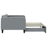 Daybed with Trundle without Mattress Light Grey 90x190 cm - Top-Down View