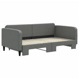 Daybed with Trundle without Mattress Dark Grey 90x190 cm