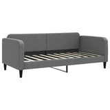 Daybed with Trundle without Mattress Dark Grey 90x190 cm - Rear View