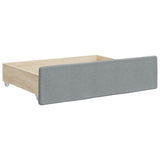 Daybed with Trundle&Drawers without Mattress Light Grey 90x190 cm - Extra Image