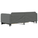 Daybed with Trundle&Drawers without Mattress Dark Grey 90x190 cm