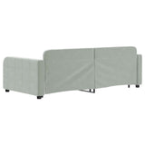 Daybed with Trundle without Mattress Light Grey 90x190 cm