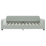 Daybed with Trundle without Mattress Light Grey 90x190 cm