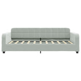 Daybed with Trundle without Mattress Light Grey 90x190 cm - Close-Up Angle