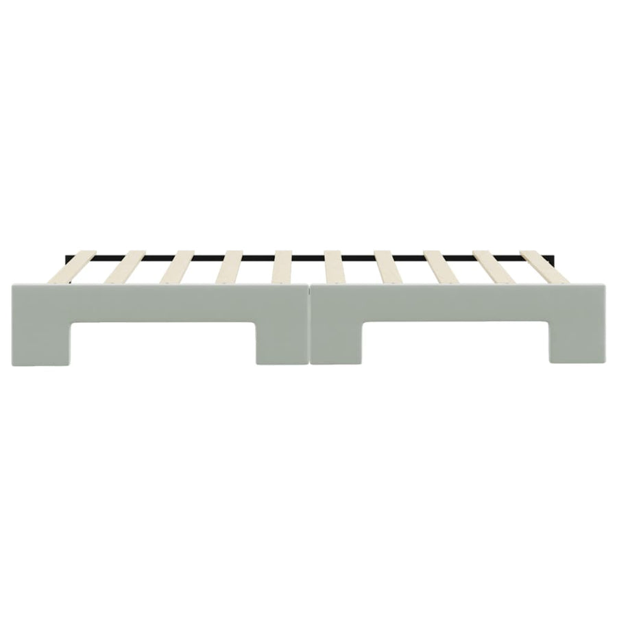 Daybed with Trundle without Mattress Light Grey 90x190 cm