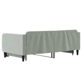 Daybed with Trundle without Mattress Light Grey 90x190 cm - 45-Degree Angle
