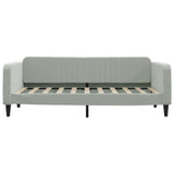 Daybed with Trundle&Drawers without Mattress Light Grey 90x190 cm - Close-Up Angle