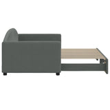 Daybed with Trundle without Mattress Dark Grey 90x190 cm - Top-Down View