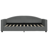 Daybed with Trundle without Mattress Dark Grey 90x190 cm - Close-Up Angle