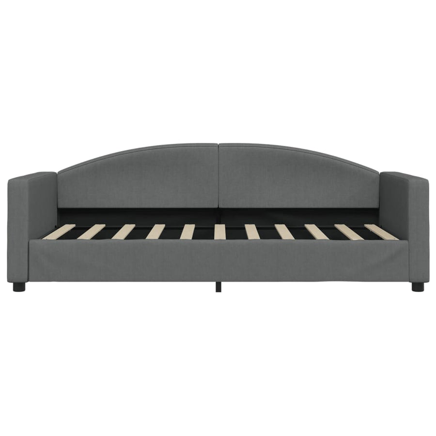 Daybed with Trundle without Mattress Dark Grey 90x190 cm