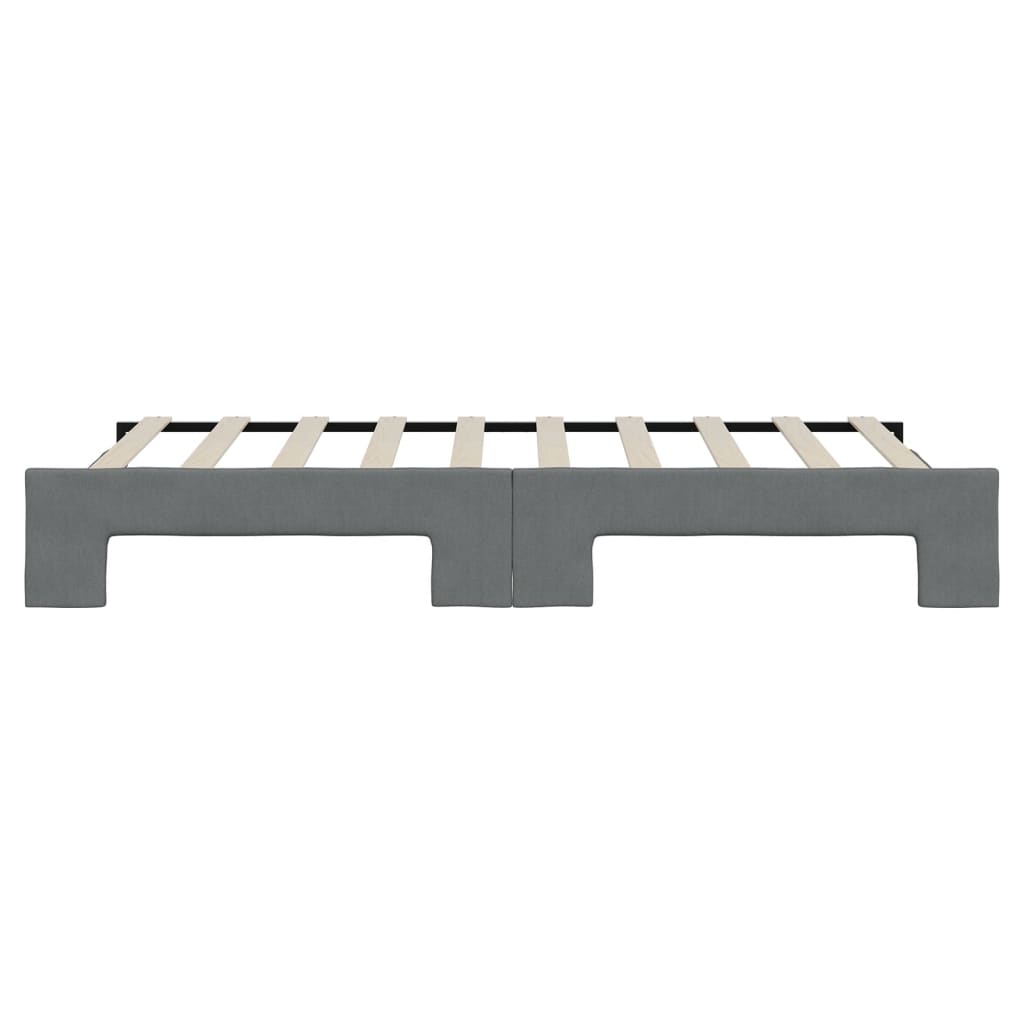 Daybed with Trundle without Mattress Dark Grey 90x190 cm