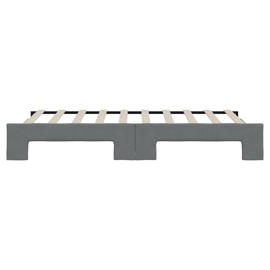 Daybed with Trundle without Mattress Dark Grey 90x190 cm