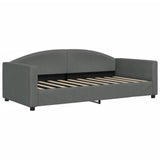 Daybed with Trundle&Drawers without Mattress Dark Grey 90x190 cm