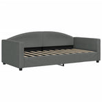 Daybed with Trundle&Drawers without Mattress Dark Grey 90x190 cm